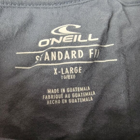 ONeill Mens XL Black Standard Fit Surf Graphic T Shirt Summer Casual Short Sleev - Picture 5 of 10